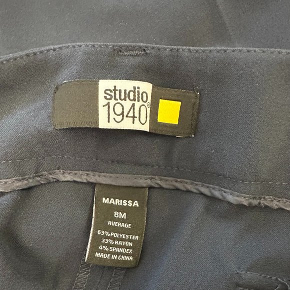 Studio 1940 Women Dress Pants Navy Blue Size 8M Average Right Fit Brand New - Picture 2 of 6